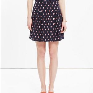 Madewell NWT Silk Skyline Skirt Ikat Polka Dot 2